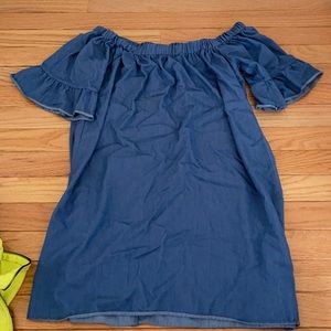 over the shoulder mini dress